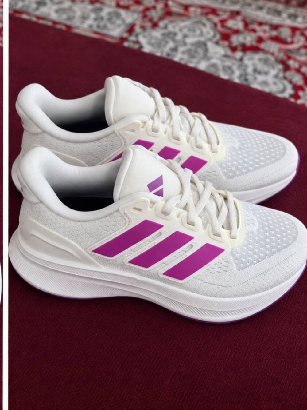 Adidas Ultrarun 5 Women’s Running Shoes White Pink Purple Size 9.5 NW